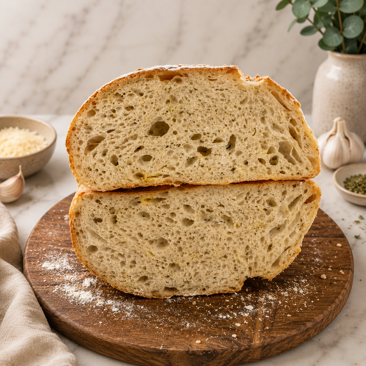 Garlic, Herb & Parmesan Sourdough